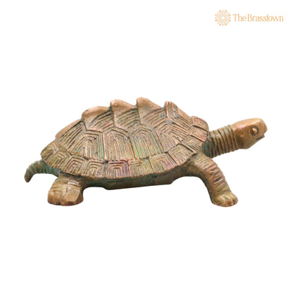 Bronze Tortoise Idol Kurma Statue – Vastu Pooja Home Décor, Handcrafted Traditional Chola Art, Spiritual Gift 2 Inch 2