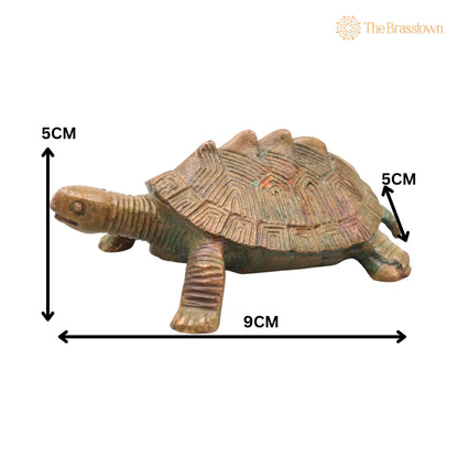 Bronze Tortoise Idol Kurma Statue – Vastu Pooja Home Décor, Handcrafted Traditional Chola Art, Spiritual Gift 2 Inch 5