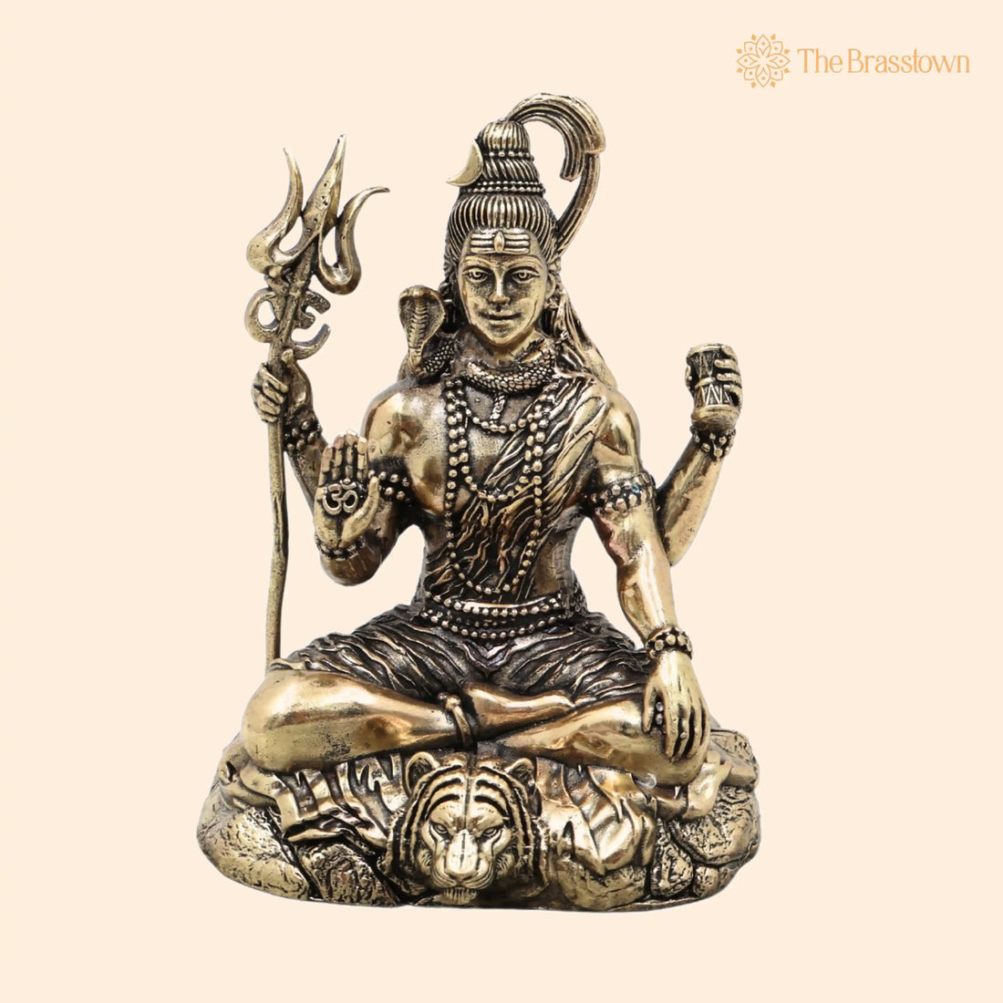Handcrafted Brass Shiva Mahadev Idol – Traditional Murti for Pooja, Home Décor &amp; Gifting 5 Inch 1
