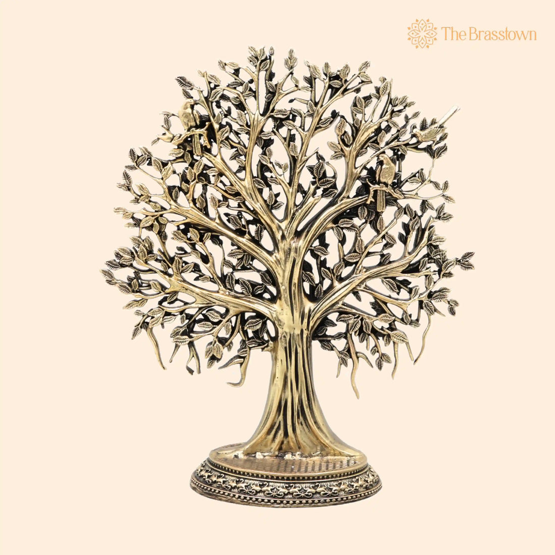 Handcrafted Brass Kalpavriksha Vriksha Tree Statue – Sacred Pooja, Vastu Home Décor &amp; Gifting Showpiece 9.5 Inch 1