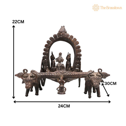Brass Dhokra Bullock Sculpture – Handcrafted Bastar Tribal Art for Home Décor &amp; Gifting 8.5 Inch 5