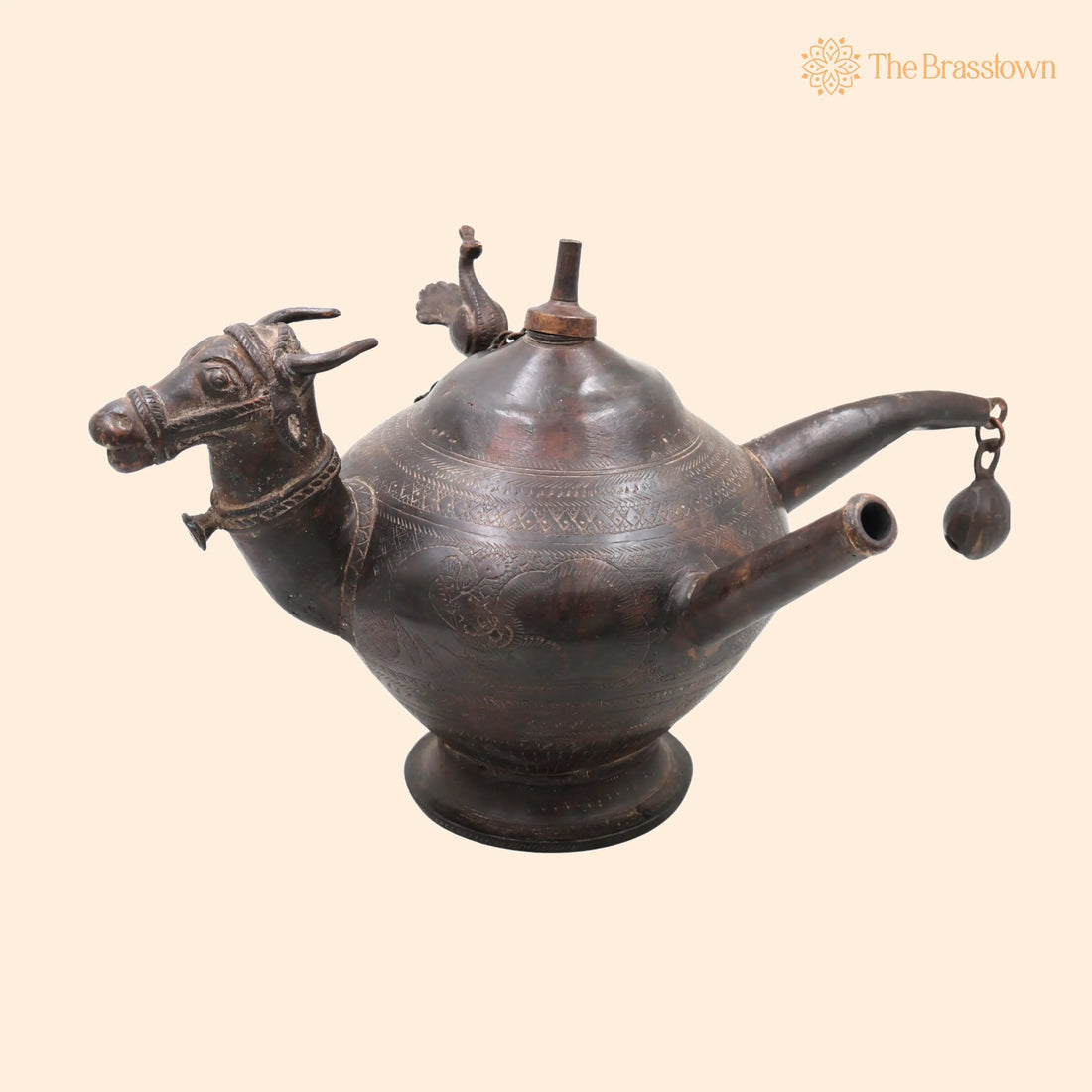 Brass Vintage Kamandal Sculpture – Handcrafted Bastar Dhokra Art for Home Décor &amp; Gifting 8.5 Inch 1