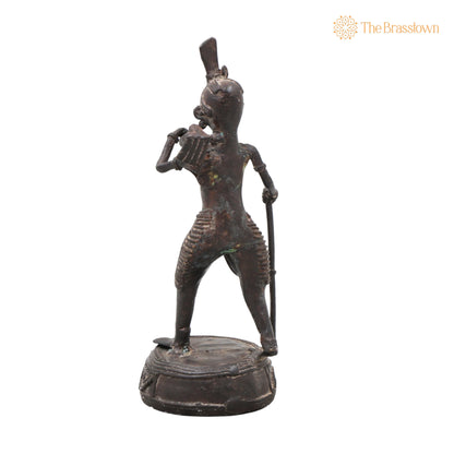 Brass Dhokra Farmer Sculpture – Handcrafted Bastar Tribal Art for Home Décor &amp; Gifting 8.5 Inch 4