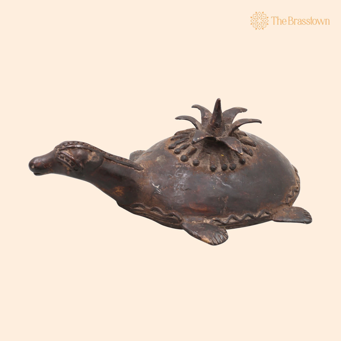 Brass Dhokra Tortoise Sculpture – Handcrafted Bastar Tribal Art for Home Décor &amp; Gifting 2 Inch 1