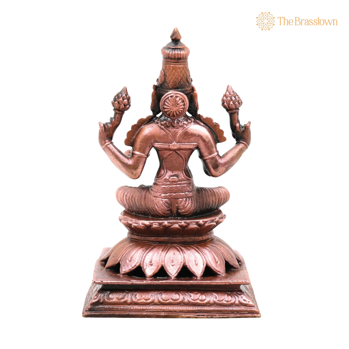 Copper Lakshmi Idol – Handcrafted Lakshmi Devi Murti, Home Décor &amp; Gifting 5 Inch 8