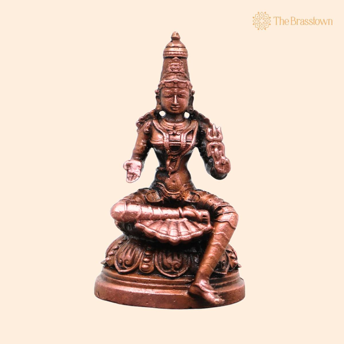 Copper Parvati Gauri Idol – Handcrafted Traditional Murti for Pooja, Home Décor &amp; Gifting 2.5 Inch 1