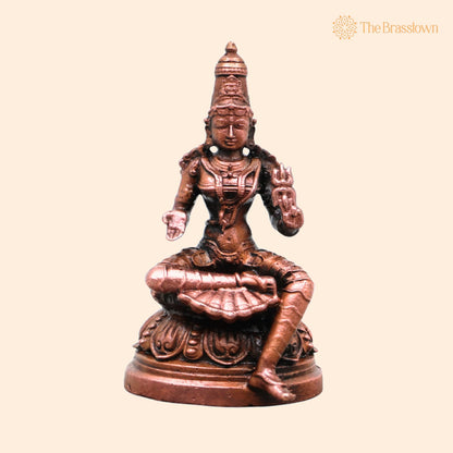 Copper Parvati Gauri Idol – Handcrafted Traditional Murti for Pooja, Home Décor &amp; Gifting 2.5 Inch 1