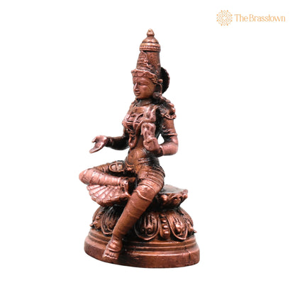 Copper Parvati Gauri Idol – Handcrafted Traditional Murti for Pooja, Home Décor &amp; Gifting 2.5 Inch 3