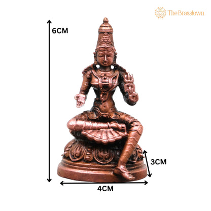 Copper Parvati Gauri Idol – Handcrafted Traditional Murti for Pooja, Home Décor &amp; Gifting 2.5 Inch 5