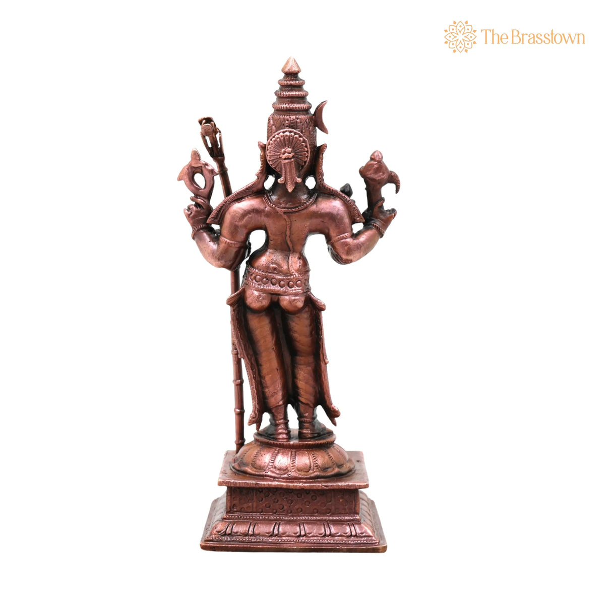Copper Bhuvaneshwari Rajeshwari Idol – Handcrafted Devi Murti for Pooja, Home Décor &amp; Gifting 5.5 Inch 4