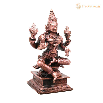 Copper Bhuvaneshwari Devi Idol – Handcrafted Traditional Murti for Pooja, Home Décor &amp; Gifting 4.5 Inch 3