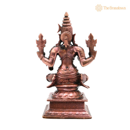 Copper Bhuvaneshwari Devi Idol – Handcrafted Traditional Murti for Pooja, Home Décor &amp; Gifting 4.5 Inch 4