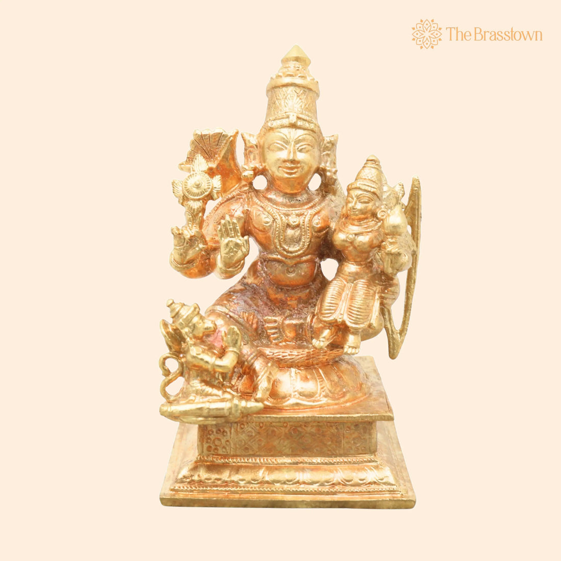 Sitting Rama Sita Hanuman Copper Idol – Handcrafted Home Décor &amp; Gifting 4 Inch 1