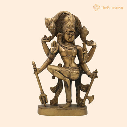 Brass Shiva Statues – Handcrafted Lord Shiv Idol, Shankar Idol, Shiva Brass, Lord Shiva Idols, Shankar Murti For Gift, Shiva Brass Statue 12.5 Inch 1