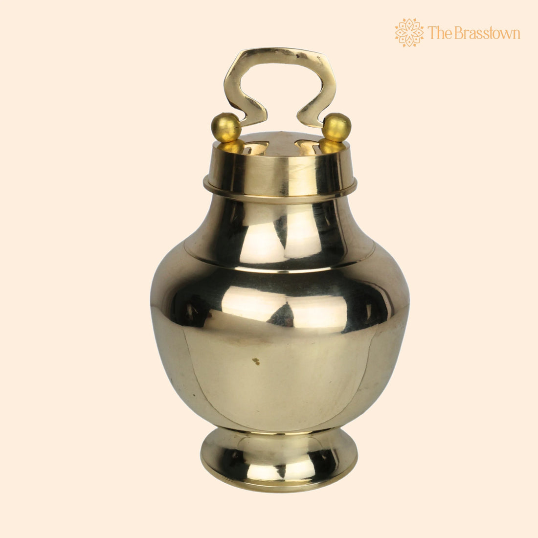 Hand-Carved Brass Kamandal (Ganga Jali) for Pooja – 1 Litre for Puja Rituals &amp; Home Mandir 1