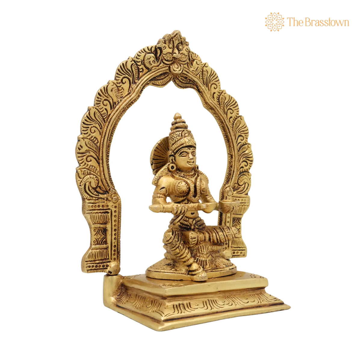 Brass Annapurna Devi Idol for Pooja Room – Handcrafted Annapoorna Mata Murti, Annada Annapurneshwari Parvati Sculpture for Home Temple Décor 8 Inch 2