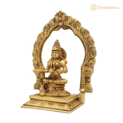 Brass Annapurna Devi Idol for Pooja Room – Handcrafted Annapoorna Mata Murti, Annada Annapurneshwari Parvati Sculpture for Home Temple Décor 8 Inch 3