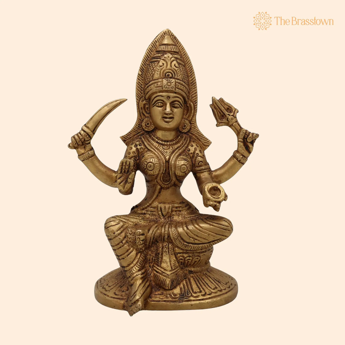 Brass Mariamman Idol – Handcrafted Muthu Mariamman Vigraham for Pooja &amp; Home Décor 7 Inch 1