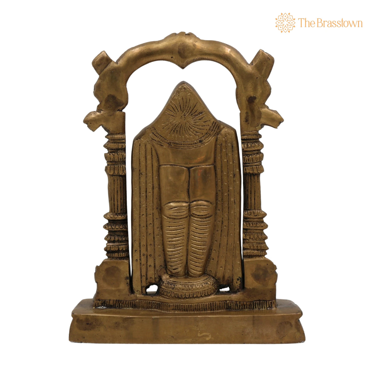 Brass Venkateshwara Idol – Handcrafted Lord Thirupathi Statue, Lord Balaji Idols, Tirupati Idol God Statue Showpiece 9 Inch 4