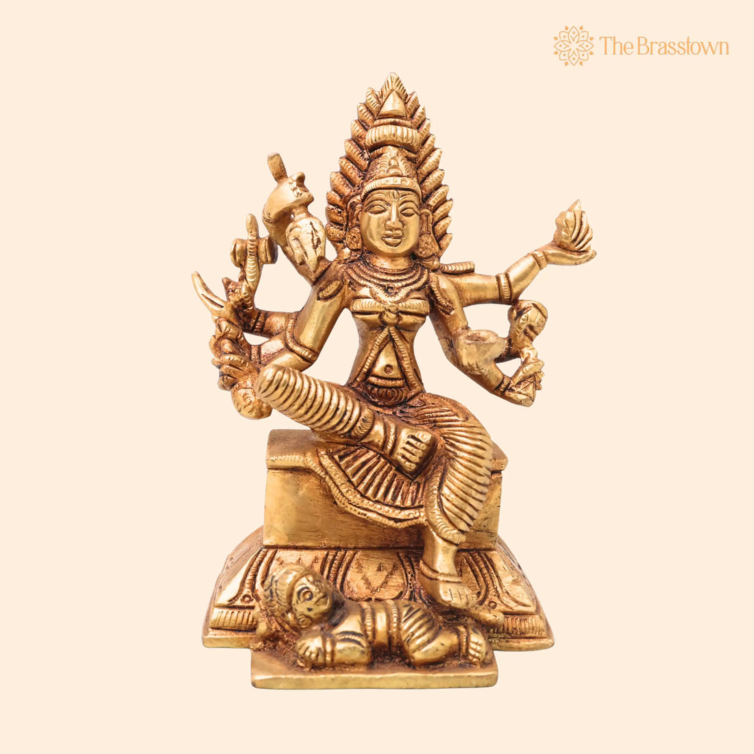 Premium Brass Mariamman Idol – Handcrafted Mariyamma Shakti Amma Muthu Mariamman Vigraham, Renuka Yellamma Kariamman Pital Moorthi 5 Inch 1