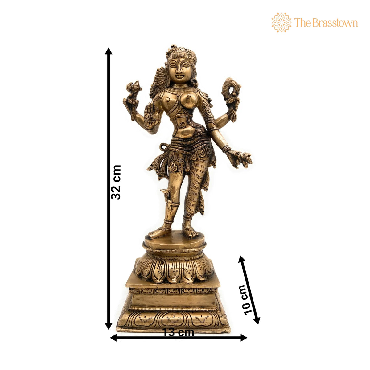 Brass Ardhanarishvara Idol – Handcrafted Ardhnarishwar Statue for Puja, Home Mandir &amp; Décor 13 Inch 5