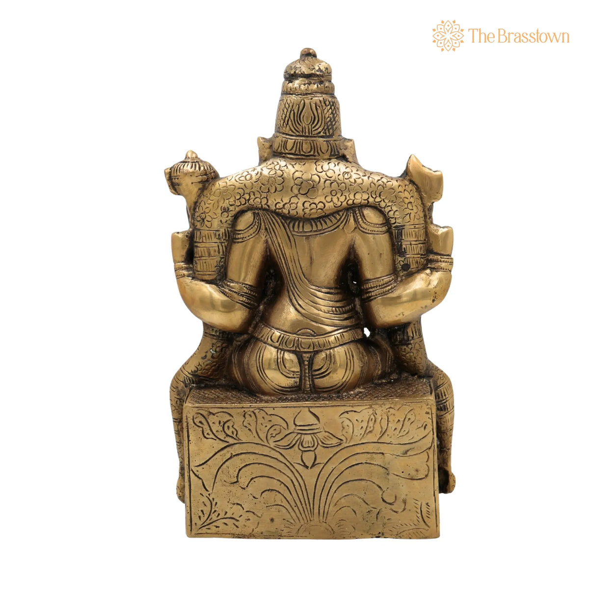 Brass Dhanvantari Idol – Handcrafted Lord Dhanvantari Murti, Ayurveda God Statue, Vaidya Narayana Brass Vigraha for Puja, Home Décor &amp; Healing 9 Inch 4