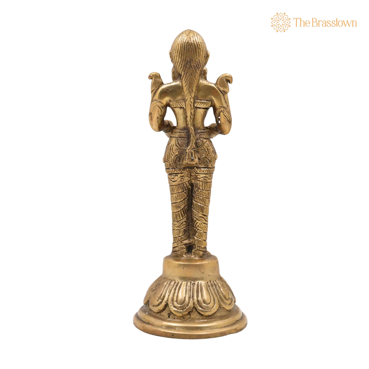 Brass Deep Lakshmi – Handcrafted Deep Lady Brass, Lamp Lady, Diya, Lady Standing With Lamps, Deeplakshmi, Deep Laxmi 10 Inch 4