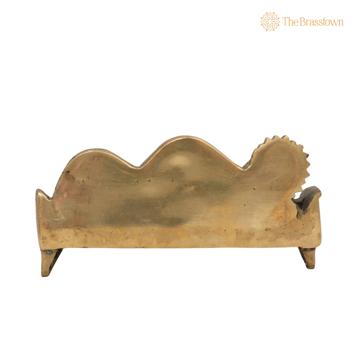 Brass Sleeping Buddha Idol – Handcrafted Reclining Gautama Buddha Statue, Meditation, Pooja &amp; Gifts 3 Inch 4