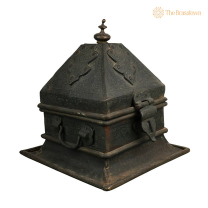 Brass Decorative Antique Boxes – Handcrafted Box, Multipurpose Boxes, Jewellery Boxes, Jewel Box, Antique, Jewelry Box 4 Inch 2