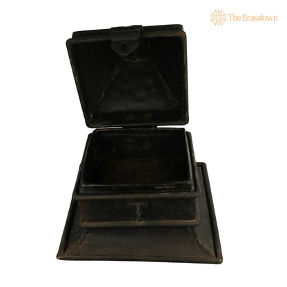 Brass Decorative Antique Boxes – Handcrafted Box, Multipurpose Boxes, Jewellery Boxes, Jewel Box, Antique, Jewelry Box 4 Inch 6