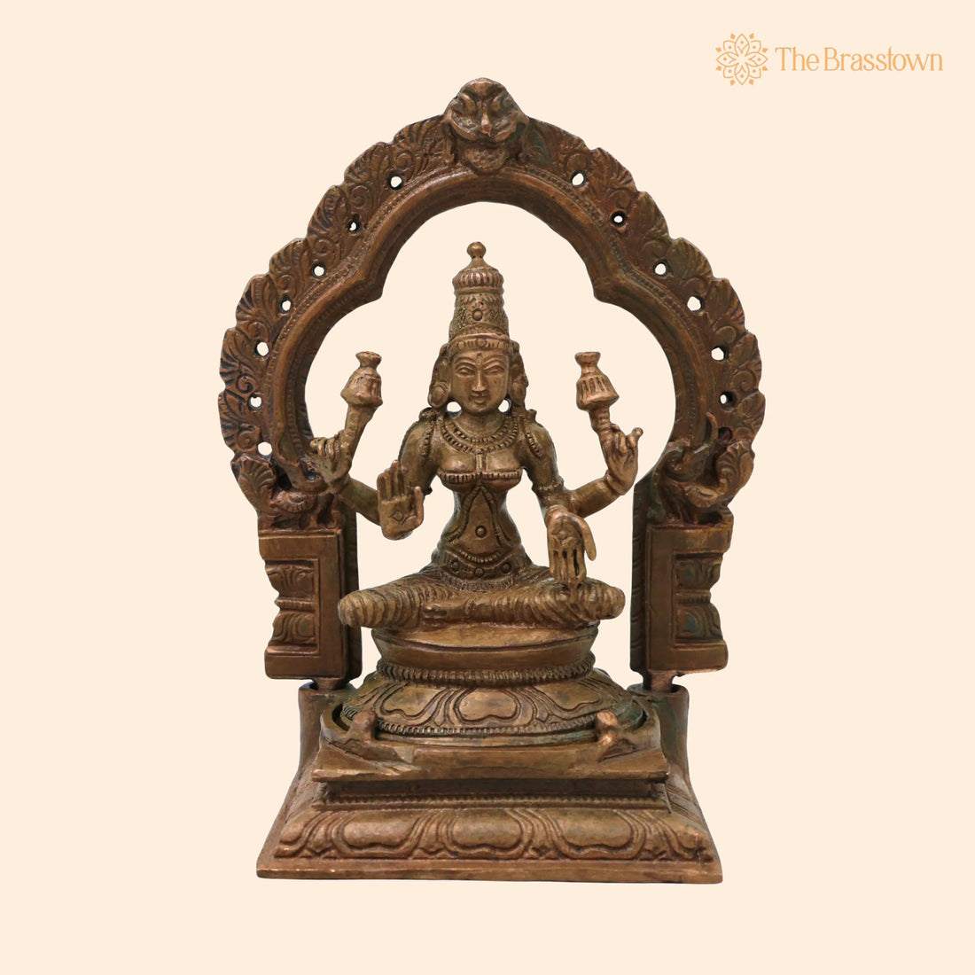 Bronze Mahalakshmi Idol – Handcrafted Traditional Murti for Puja, Home Mandir &amp; Décor 5 Inch 1