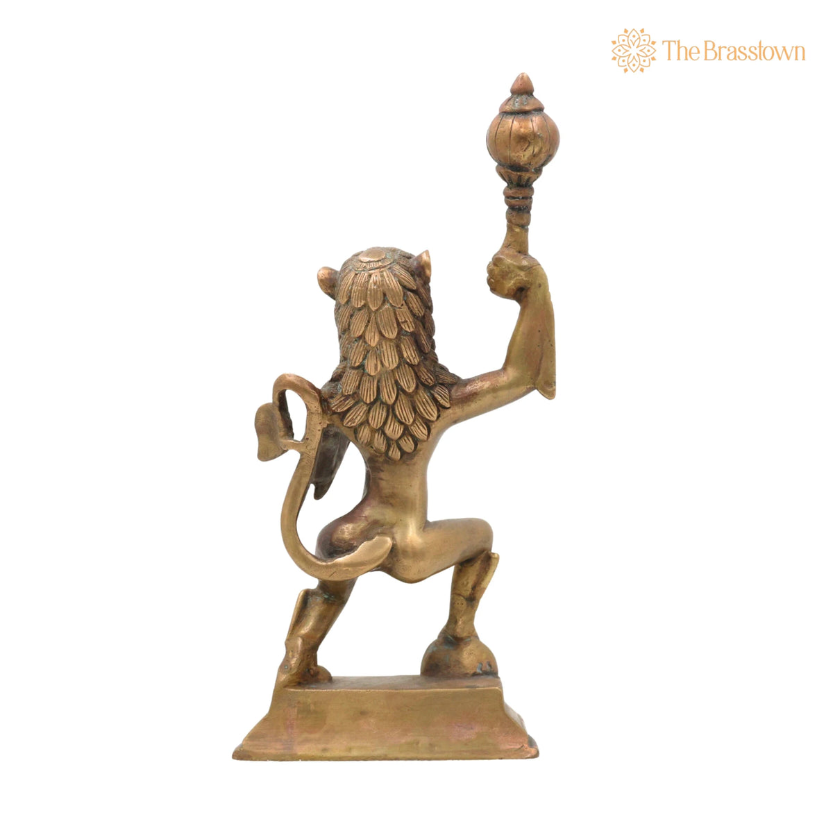 Brass Narasimha Swamy Idol – Handcrafted Yoga-Narasimha Murti, Lord Narasingha Statue for Pooja Room, Home, Temple &amp; Office 11 Inch 4