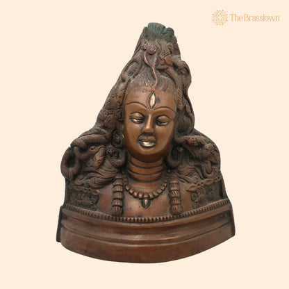 Brass Shiva Statues – Handcrafted Lord Shiv Idol, Shankar Idol, Shiva Brass, Lord Shiva Idols, Shankar Murti For Gift, Shiva Brass Statue 8.5 Inch 1