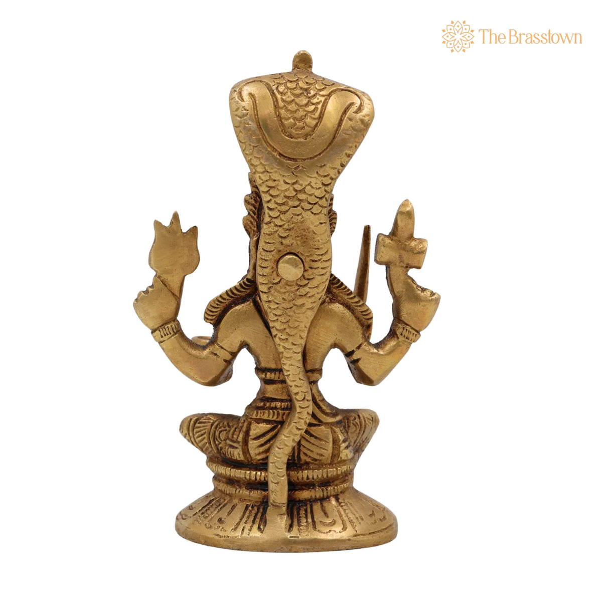 Brass Mariamman Idol – Handcrafted Muthu Mariamman Murti, Samayapuram Amman Statue, Peetal Hindu Goddess Décor 6 Inch 4