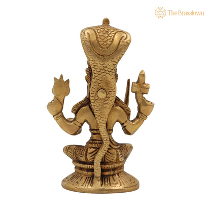 Brass Mariamman Idol – Handcrafted Muthu Mariamman Murti, Samayapuram Amman Statue, Peetal Hindu Goddess Décor 6 Inch 4