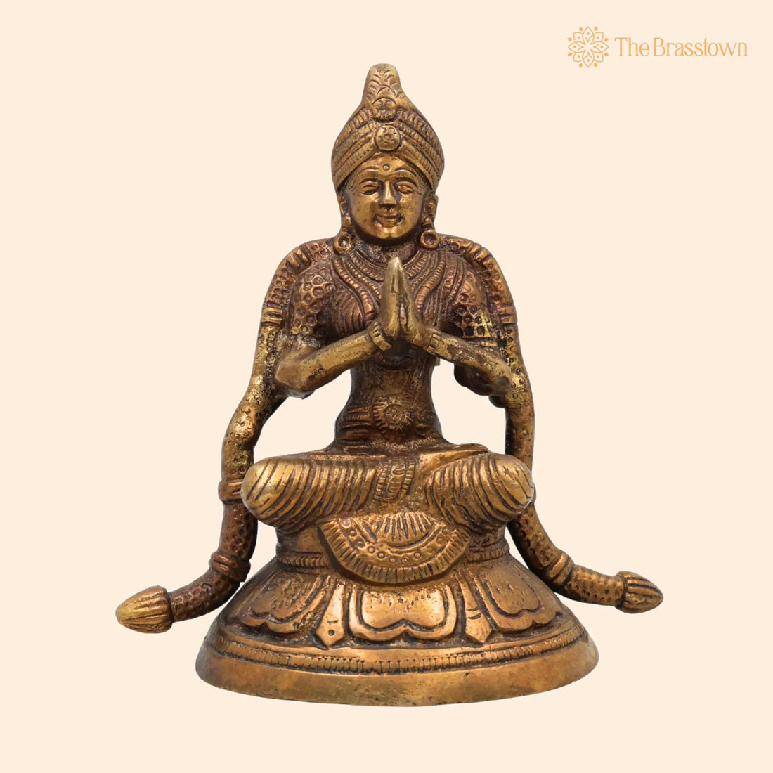 Brass Kubera Idol – Handcrafted Kuber Murti, Peetal Kuvera Vigraha, Décor &amp; Gifts 6 Inch 1