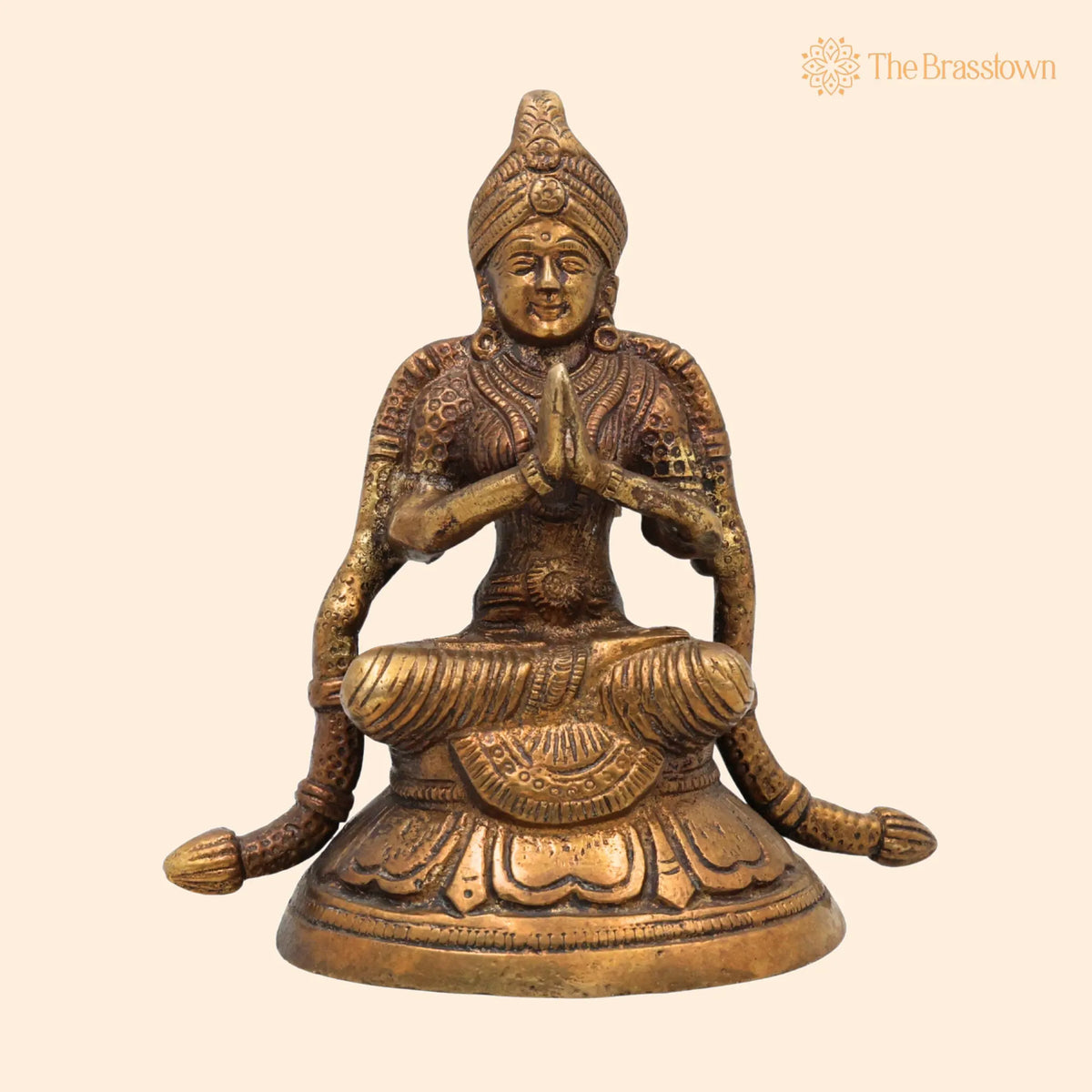 Brass Kubera Idol – Handcrafted Kuber Murti, Peetal Kuvera Vigraha, Décor &amp; Gifts 6 Inch 1