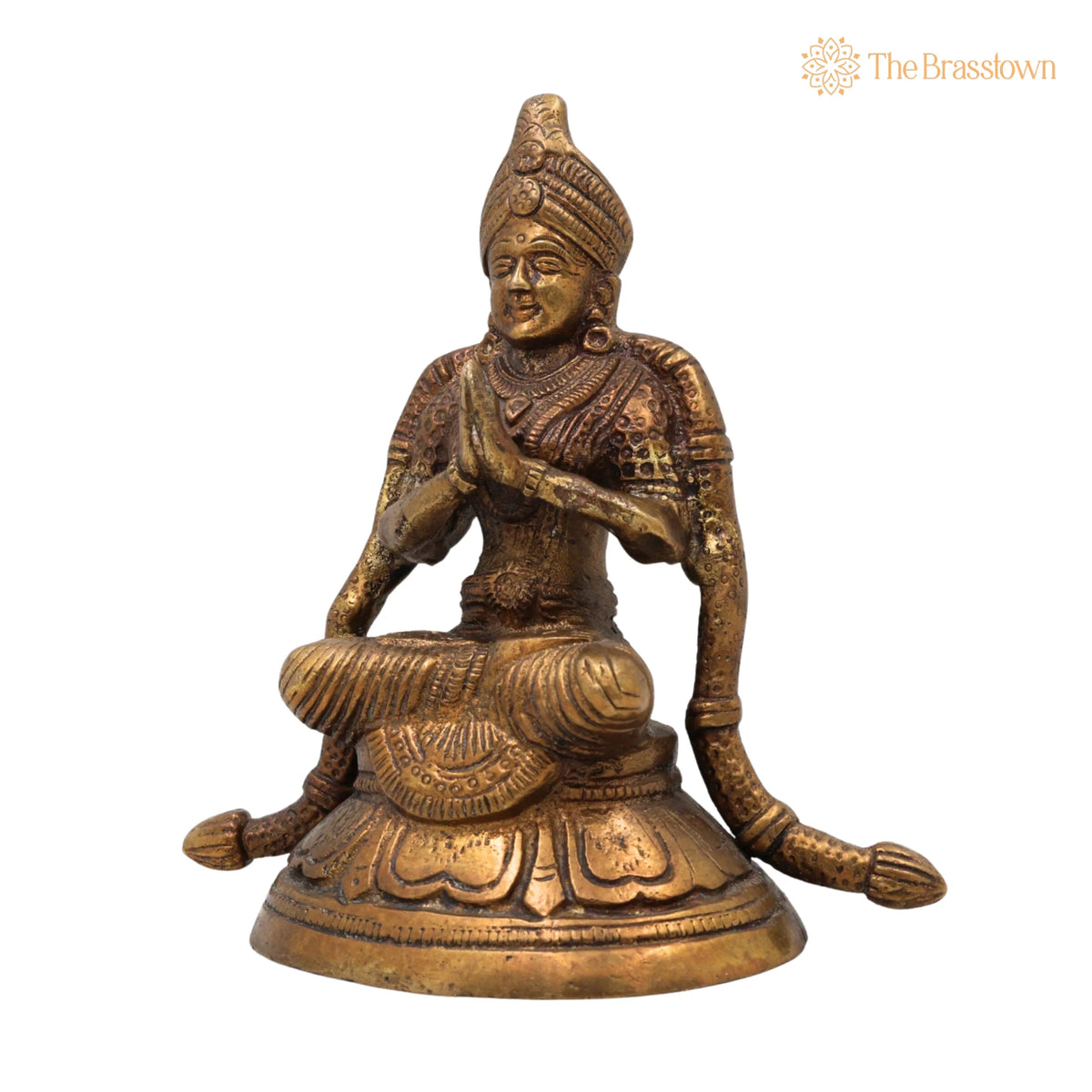 Brass Kubera Idol – Handcrafted Kuber Murti, Peetal Kuvera Vigraha, Décor &amp; Gifts 6 Inch 3
