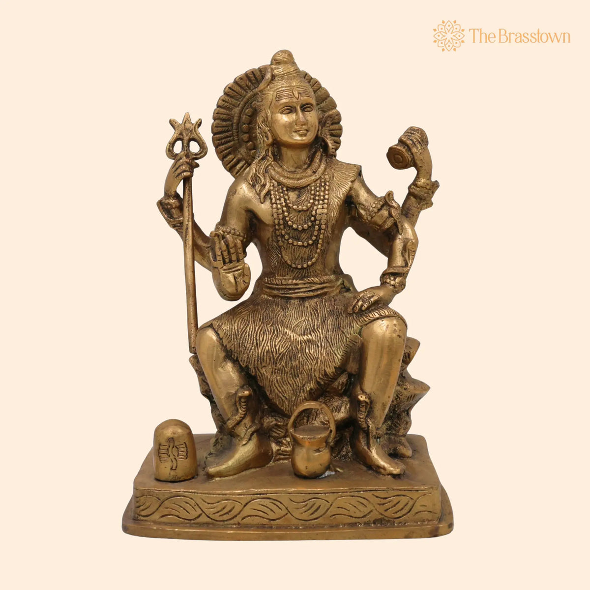 Brass Shiva Statues – Handcrafted Lord Shiv Idol, Shankar Idol, Shiva Idol Metal Statue, Shiva Brass, Lord Shiva Idols, Shankar Murti For Gift 9 Inch 1