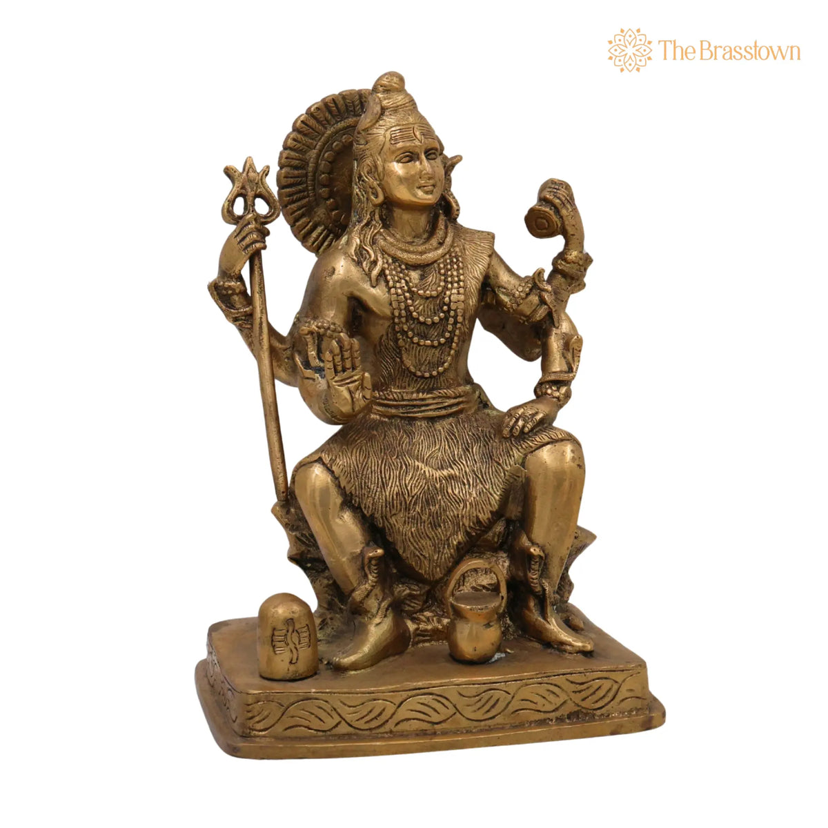 Brass Shiva Statues – Handcrafted Lord Shiv Idol, Shankar Idol, Shiva Idol Metal Statue, Shiva Brass, Lord Shiva Idols, Shankar Murti For Gift 9 Inch 2
