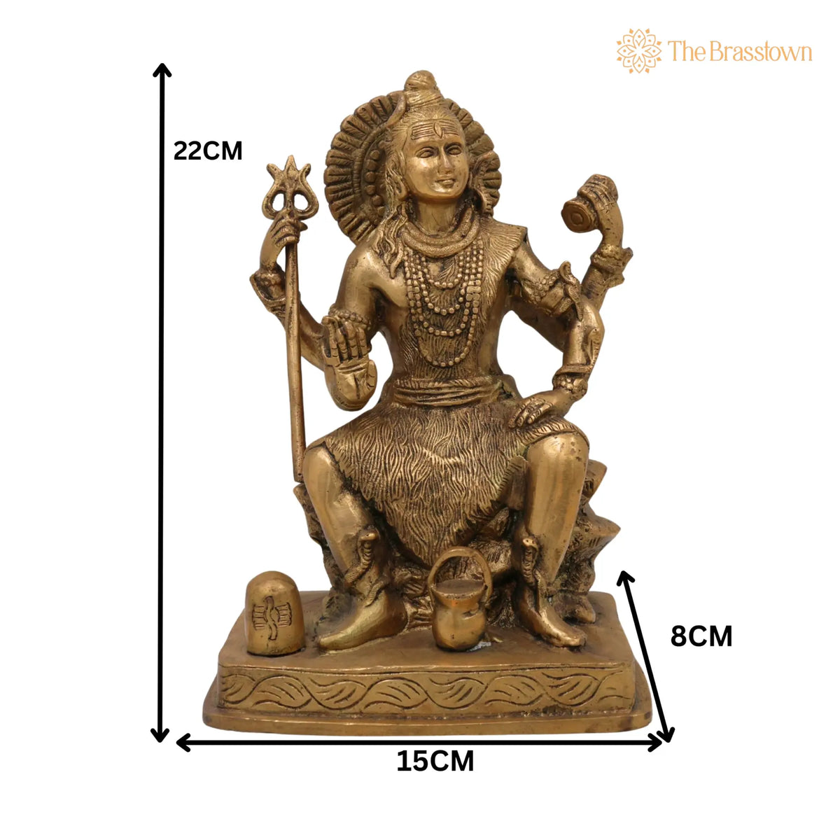 Brass Shiva Statues – Handcrafted Lord Shiv Idol, Shankar Idol, Shiva Idol Metal Statue, Shiva Brass, Lord Shiva Idols, Shankar Murti For Gift 9 Inch 5