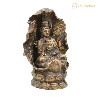 Handcrafted Brass Lord Buddha Idol – Antique Gautam Buddha Murti, Shakyamuni Siddhartha Statue for Home Décor, Pooja 6 Inch 2