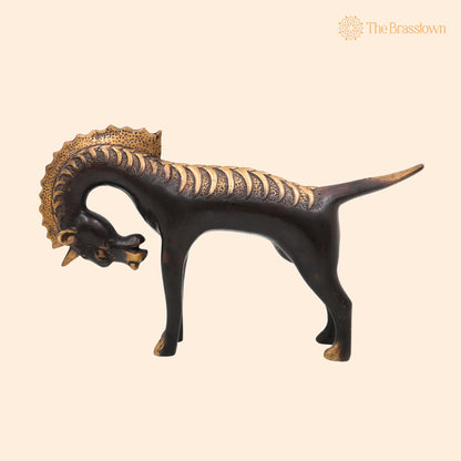 Brass Horse Idol – Marwari &amp; Kathiawari Ashva Statue, Handcrafted Peetal Pittal Showpiece for Home, Temple &amp; Festival Décor 9.5 Inch 1