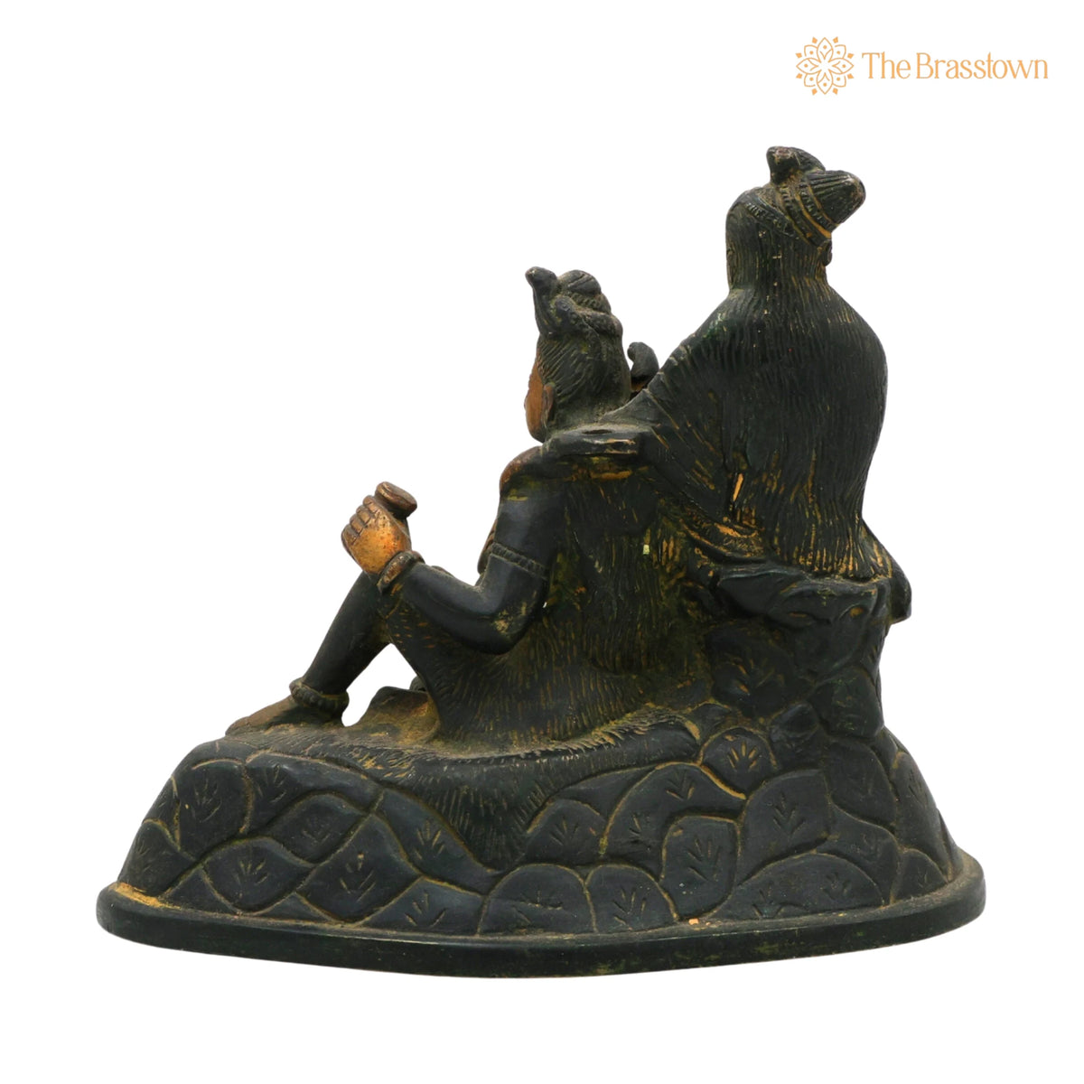 Brass Shiv Pariwar Sculpture With Parwati – Handcrafted Shiv Pariwar, Shivaparivar, Shivparivar Murti for Puja, Home Mandir &amp; Décor 5.5 Inch 4