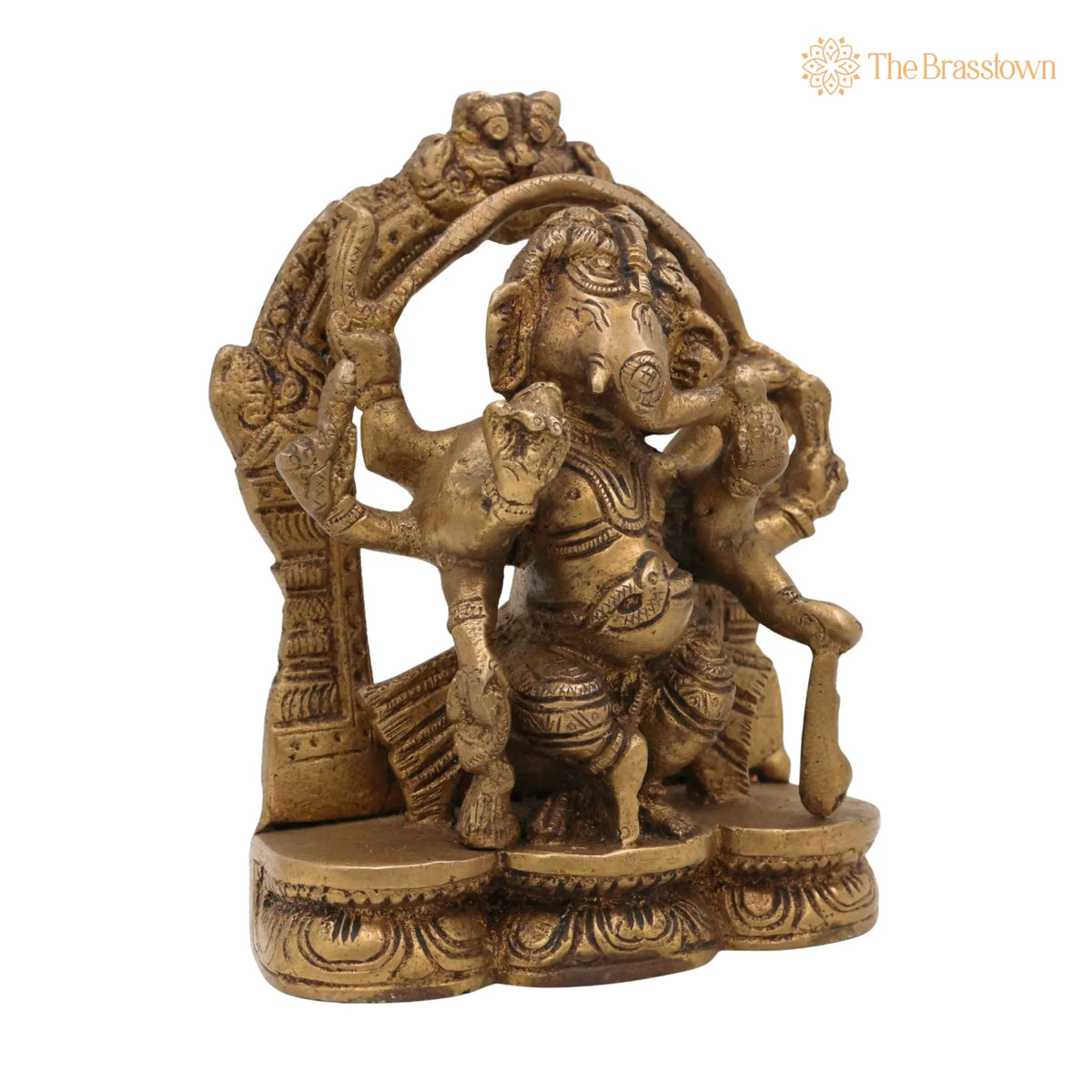 Handcrafted Brass Ganesha Idol – Vinayaka Ganpati Murti, Ganesh Statue for Pooja, Home Temple, Décor &amp; Gift 5 Inch 2