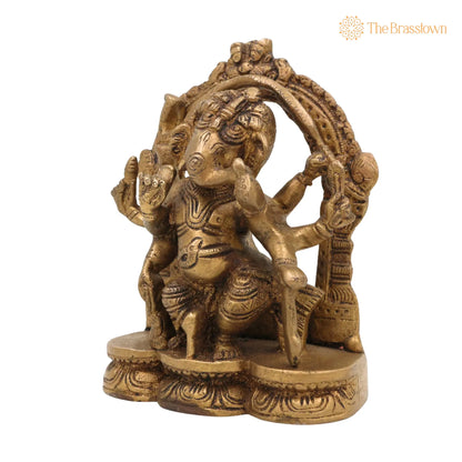 Handcrafted Brass Ganesha Idol – Vinayaka Ganpati Murti, Ganesh Statue for Pooja, Home Temple, Décor &amp; Gift 5 Inch 3