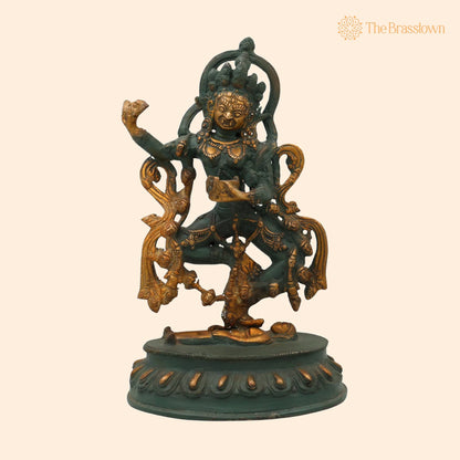 Brass Kali Idol – Handcrafted Krodha Kali, Brass Maha Kali, Goddess Kali Statue, Kali Murti, Kali Statue Brass, Guhyakali 14 Inch 1