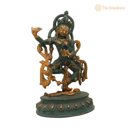 Brass Kali Idol – Handcrafted Krodha Kali, Brass Maha Kali, Goddess Kali Statue, Kali Murti, Kali Statue Brass, Guhyakali 14 Inch 2