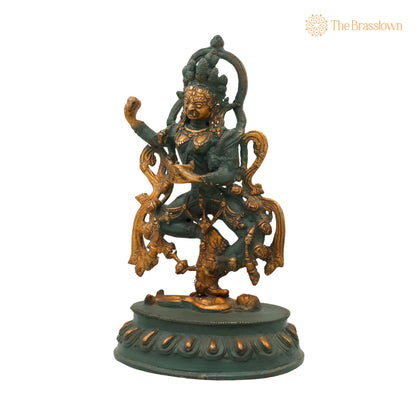 Brass Kali Idol – Handcrafted Krodha Kali, Brass Maha Kali, Goddess Kali Statue, Kali Murti, Kali Statue Brass, Guhyakali 14 Inch 3
