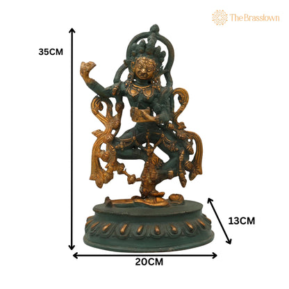 Brass Kali Idol – Handcrafted Krodha Kali, Brass Maha Kali, Goddess Kali Statue, Kali Murti, Kali Statue Brass, Guhyakali 14 Inch 5